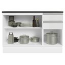 Ver imagem 4 de Balcão de Pia Cozinha 100% MDF 120 cm 3 Portas e 2 Gavetas Branco Acordes Madesa