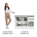 Ver imagem 6 de Balcão de Pia Cozinha 100% MDF 120 cm 3 Portas e 2 Gavetas Branco Acordes Madesa