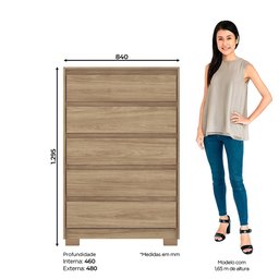 Cômoda 5 Gavetas Madison Casa 812 - 2