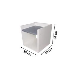 Mesa de Cabeceira Criado Suspenso 100%mdf - Cinza - 2