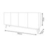 Buffet Aparador Ares 4 Portas Off-White com Nature - 7