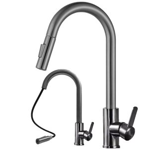Torneira Extensivel Gourmet Cozinha Pia Mesa Bancada Ducha Articulada 2 Jatos Monocomando Agua Quent