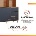 Ver imagem 5 de Armário de Cozinha Completa 8 Portas 3 Gavetas Itália Madeirado/grafite