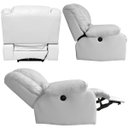 Ver imagem 6 de Poltrona do Papai Reclinável Elétrica com Massagem Magnum Couro (PU) Branco - Gran Belo
