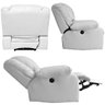 Poltrona do Papai Reclinável Elétrica com Massagem Magnum Couro (PU) Branco - Gran Belo - 6