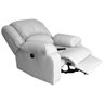 Poltrona do Papai Reclinável Elétrica com Massagem Magnum Couro (PU) Branco - Gran Belo - 5
