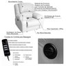 Poltrona do Papai Reclinável Elétrica com Massagem Magnum Couro (PU) Branco - Gran Belo - 2
