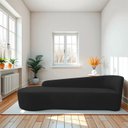 Ver imagem 1 de Recamier Curvo Orgânico 180cm 3 Lugares Lado Esquerdo para Sala de Estar Bouclé Paris
