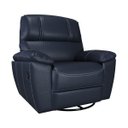 Ver imagem 1 de Poltrona do Papai Reclinável Giratória Armênia Glider Mecânico Couro Azul - Gran Belo