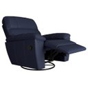Ver mais imagens de Poltrona do Papai Reclinável Giratória Armênia Glider Mecânico Couro Azul - Gran Belo
