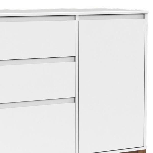 Cômoda Infantil Nature Clean Com Porta Matic Branco Eco Wood - 2