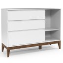 Ver imagem 4 de Cômoda Infantil Nature Clean com Porta Matic Branco Eco Wood