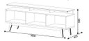 Ver imagem 2 de Rack Classic Mais 2 Gavetas 180cm Imcal 11933 Off White Nature