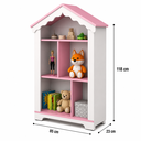 Ver imagem 3 de Estante Casinha de Princesa Infantil - Branca/Rosa - Ofertamo
