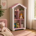 Ver imagem 1 de Estante Casinha de Princesa Infantil - Branca/Rosa - Ofertamo