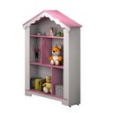 Ver imagem 2 de Estante Casinha de Princesa Infantil - Branca/Rosa - Ofertamo