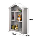 Ver imagem 3 de Estante Casinha de Princesa Infantil - Branca/rosa - Ofertamo