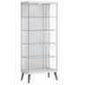 Cristaleira Tifanny Imcal com LED Off White 22811 Pé Retro - 1