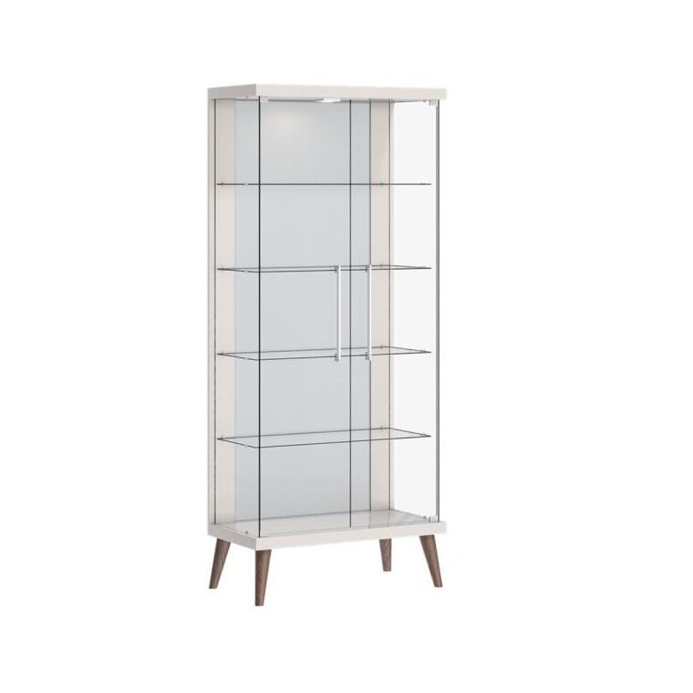 Cristaleira Tifanny Imcal com LED Off White 22811 Pé Retro Cristaleira Tifanny Imcal com LED Off White 22811 Pé Retro