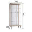 Ver imagem 4 de Cristaleira Tifanny Imcal com LED Off White 22811 Pé Retro