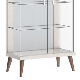 Cristaleira Tifanny Imcal com LED Off White 22811 Pé Retro - 3