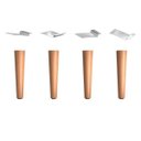 Ver imagem 1 de Kit 4 Pés Retrô 20cm Madeira Wood 2020 Mo