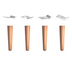 Kit 4 Pés Retrô 20cm Madeira Wood 2020 Mo