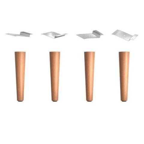 Kit 4 Pés Retrô 20cm Madeira Wood 2020 Mo