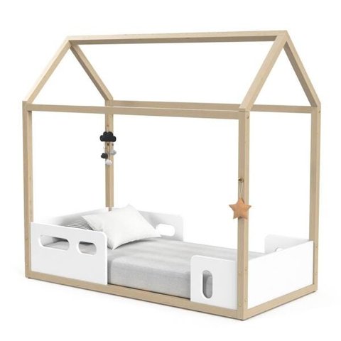 Mini Cama Infantil Liv Matic Branco Soft Natural 51253 Quarto Bebe