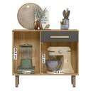 Ver imagem 3 de Balcão para Cozinha Lemon com 2 Portas e 1 Gaveta 91 Cm Freijo/chumbo