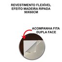 Ver imagem 4 de Revestimento Flexível Efeito Madeira Ripada Acabamento Laminado - 90x50cm
