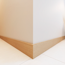 Ver imagem 1 de Kit 5 Rodapé MDF 15cm Liso Laminado Madeira Sala Quarto Cozinha Parede Moderna Instalação Fácil e El