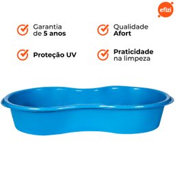 Caixa Piscina Feijão 100 Litros Azul Afort - 5
