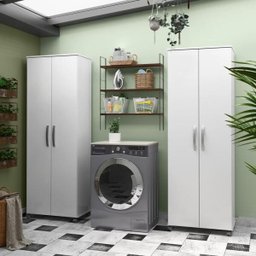 Armário Multiuso 02 Portas 1,90 Altura 4 Prateleiras Rio Brancomo - 4