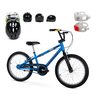 Kit Bicicleta Infantil Aro 20 Bolt + Capacete Corsa Preto + Sinalizador Led Nathor - 2