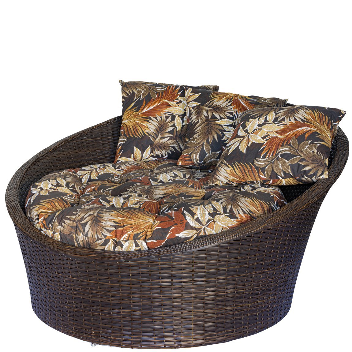 Sofá Chaise Redondo Livia Área Externa Jardim Alumínio Poltrona Piscina tecido impermeável de Fibra 