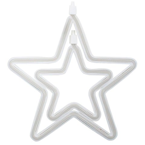 Decoração Varal Cordão Fio Luzes Colorida Estrela 220v 2,5m