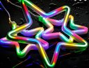 Ver imagem 2 de Decoração Varal Cordão Fio Luzes Colorida Estrela 220v 2,5m