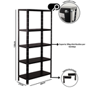 Ver imagem 2 de Estante Armario de Aço 135cm Altura 5 Bandejas Preto P/150kg