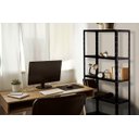 Ver imagem 4 de Estante Armario de Aço 135cm Altura 5 Bandejas Preto P/150kg