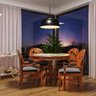 Conjunto Mesa e Poltrona de Jogos Carteado 4 Lugares J-Bonomo e Teseu Redonda Tampo Reversível Com - 5