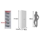 Ver imagem 2 de Armário Multiuso Am-3113 2 Portas 4 Prateleiras 60cm Branco Tecno Mobili