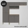 Armário de Cozinha Completa Mdf 10 Portas 2 Gavetas Nala Plus - Freijó/gris - 5