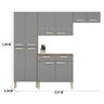 Armário de Cozinha Completa Mdf 10 Portas 2 Gavetas Nala Plus - Freijó/gris - 2