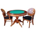 Ver imagem 1 de Conjunto Mesa e Poltrona de Jogos Carteado 2 Lugares J-Bonomo e Teseu Redonda Tampo Reversível Com