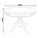 Ver imagem 2 de Mesa de Jogos Carteado 4 Lugares J-bonomo Redonda Tampo Reversível com Gavetas e Porta Copos
