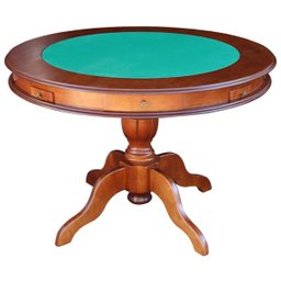 Mesa de Jogos Carteado 4 Lugares J-bonomo Redonda Tampo Reversível com Gavetas e Porta Copos - 1