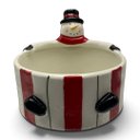 Ver imagem 1 de Bowl Natalino em Porcelana com Boneco de Neve em Relevo para Mesa de Natal a: 10cm L: 14cm C: 14cm