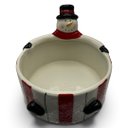 Ver imagem 4 de Bowl Natalino em Porcelana com Boneco de Neve em Relevo para Mesa de Natal a: 10cm L: 14cm C: 14cm