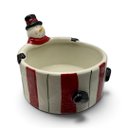 Ver imagem 6 de Bowl Natalino em Porcelana com Boneco de Neve em Relevo para Mesa de Natal a: 10cm L: 14cm C: 14cm